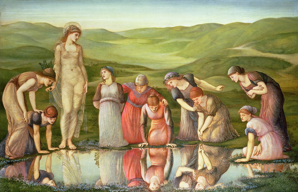 Detail of The Mirror of Venus by Edward Coley Burne-Jones