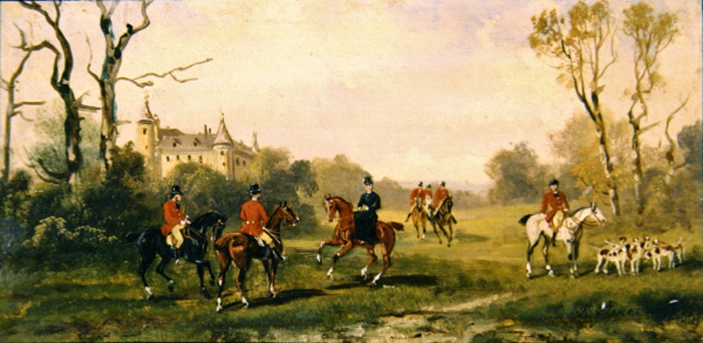 Detail of Hunting scene, c.1920 by Rudolph Stone