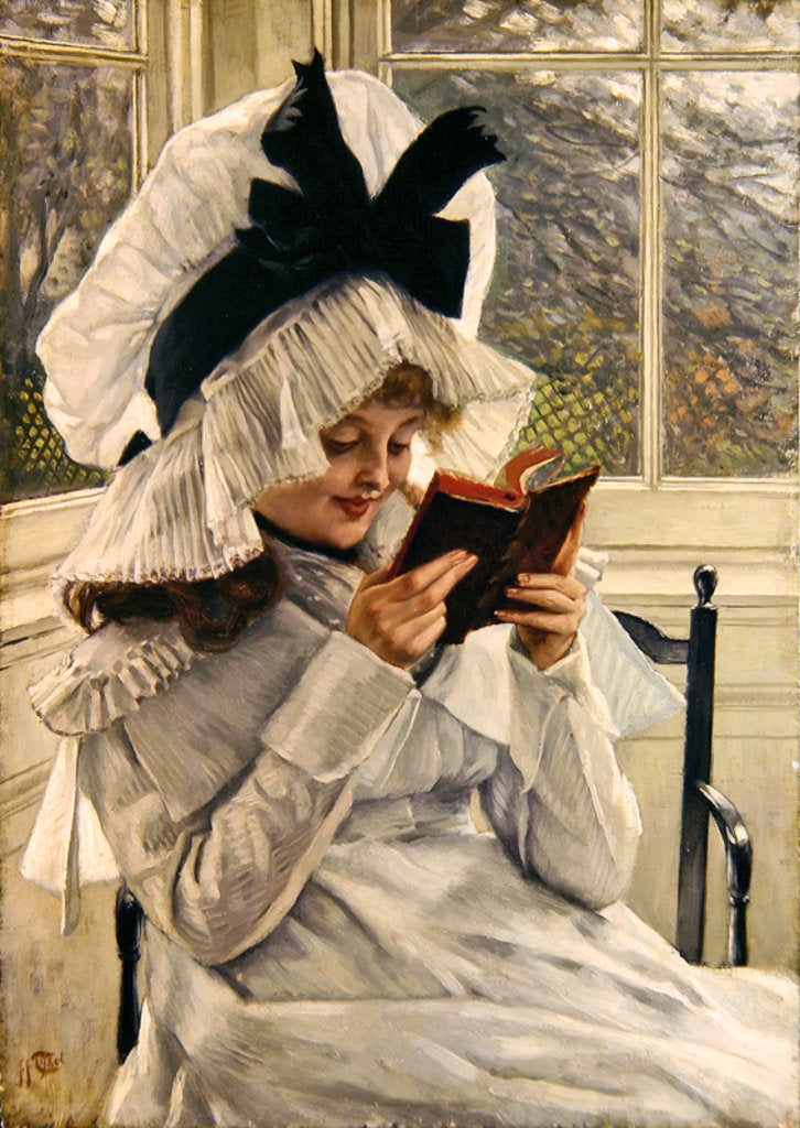 Detail of Reading a Book, 1872-73 by James Jacques Joseph Tissot