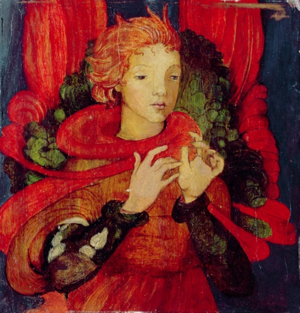 Detail of An angel, c.1890 by Phoebe Anna Traquair