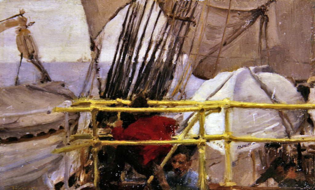 Detail of On board the sailing ship 'Roman Emperor', June 1890, 1890 by Henry Scott Tuke