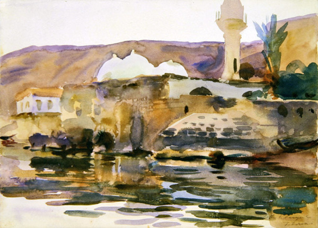 Detail of Lake Tiberias by John Singer Sargent