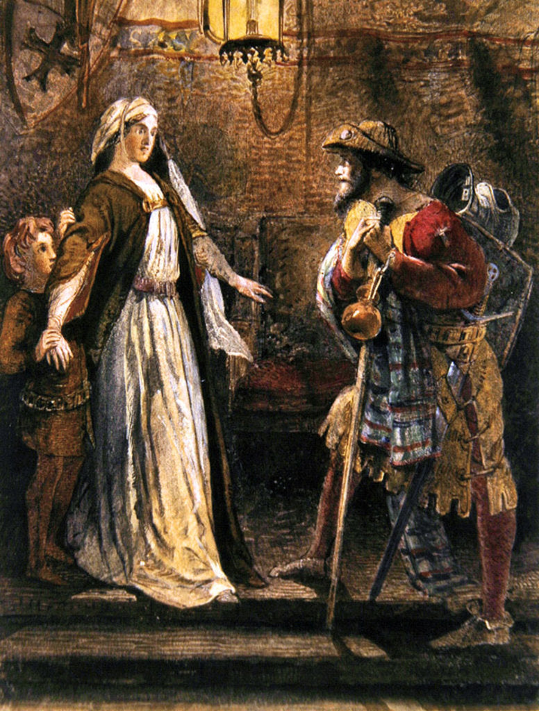 Detail of Return from the Long Crusade, 1861 by William Bell Scott