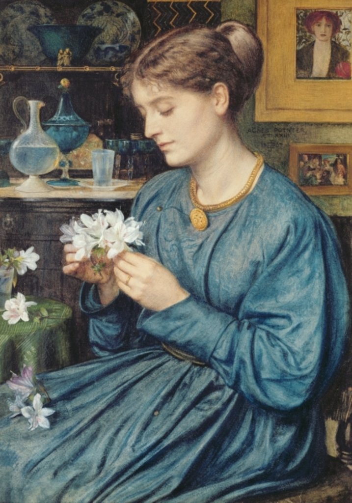 Detail of Portrait of Agnes Poynter, 1867 by Edward John Poynter