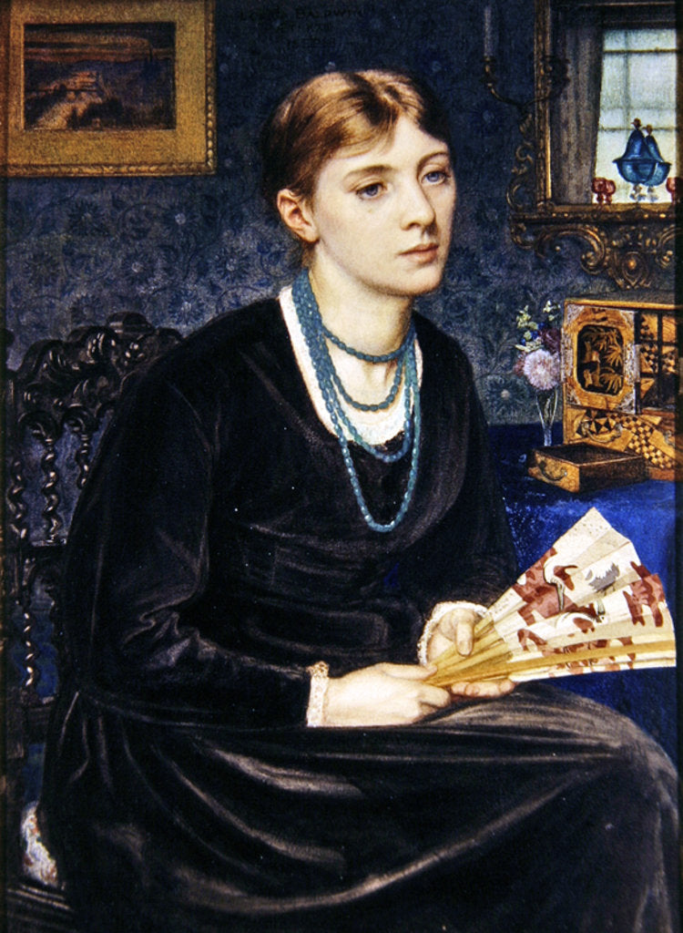 Detail of Portrait of Louise A. Baldwin, 1868 by Edward John Poynter
