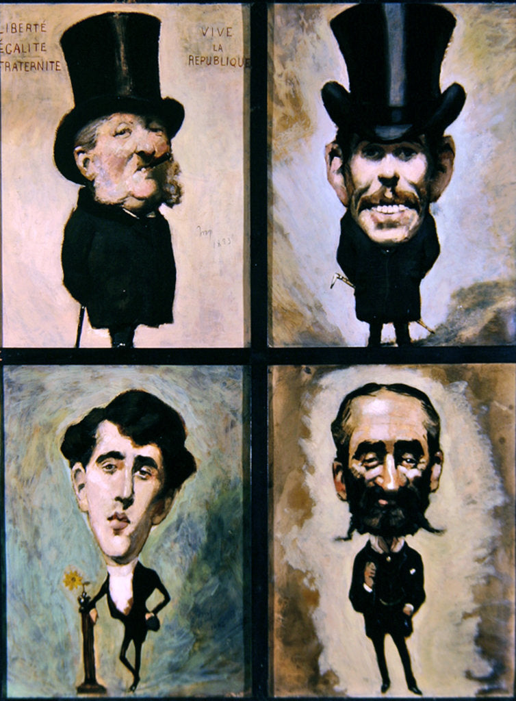 Detail of Four caricatures, 1882-83 by Julius Mandes Price