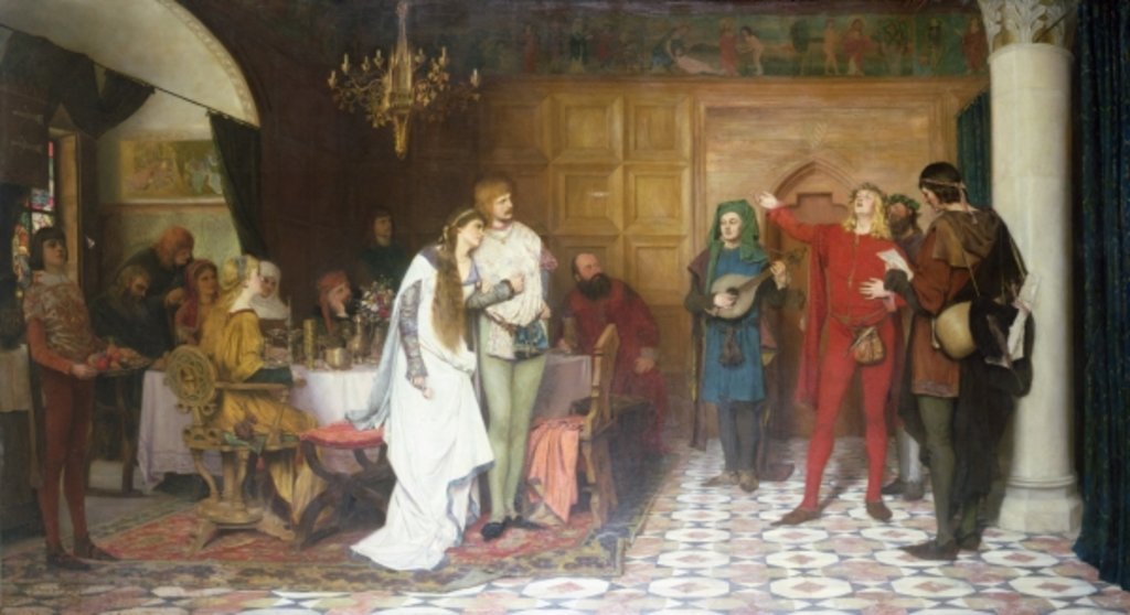 Detail of The Minstrels by Alfred Seifert