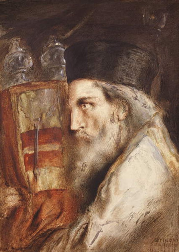 Detail of Rabbi Carrying the Torah by Simeon Solomon