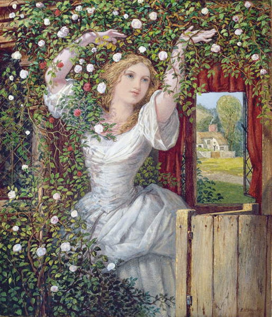 Detail of Gardener's Daughter, 1860 by Edward Henry Wehnert