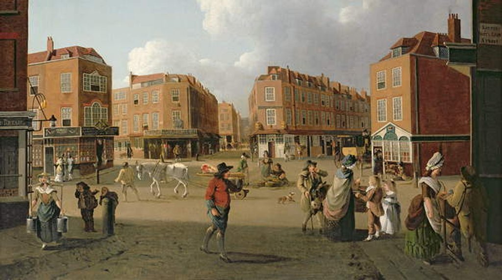 Detail of Seven Dials, Covent Garden by William Hodges