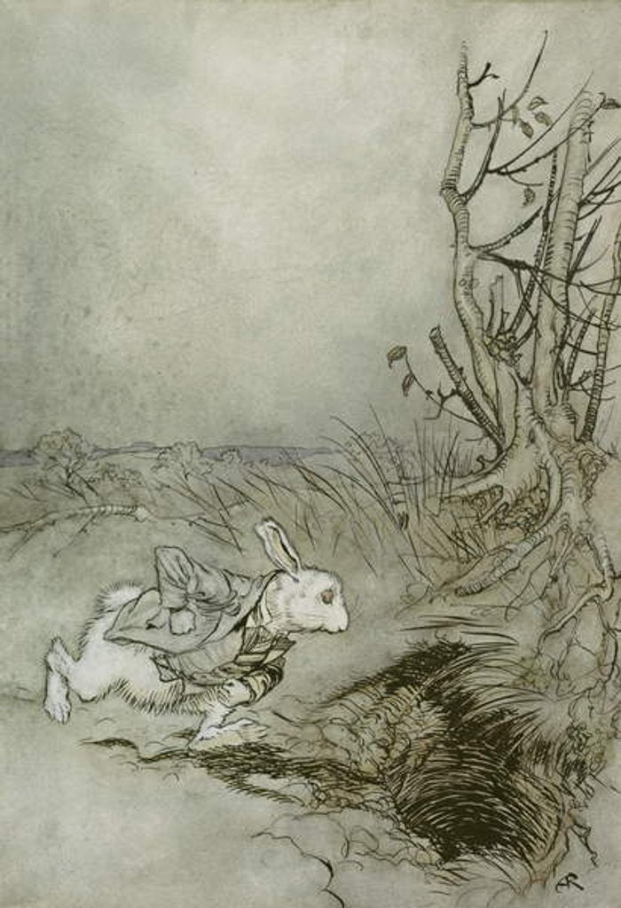 Detail of The White Rabbit by Arthur Rackham