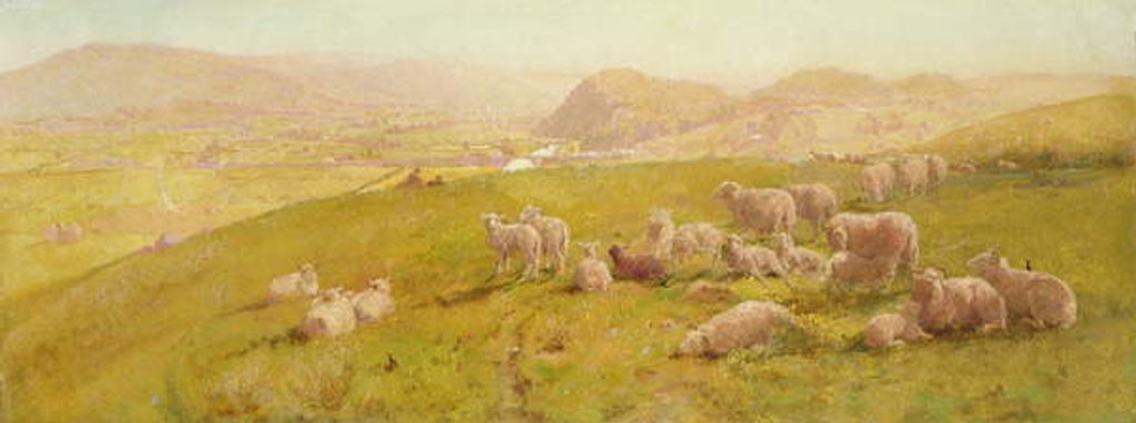 Detail of The Vale of Towy, 1873 by John Samuel Raven