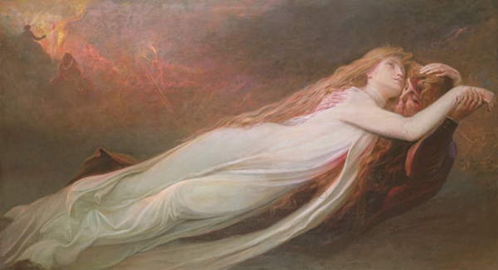 Detail of Francesca da Rimini and Paolo Malatesta, c.1890 by Lionel Noel Royer