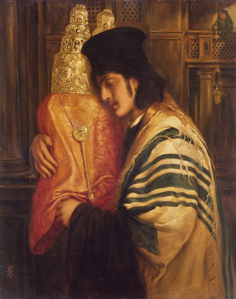 Detail of Young Rabbi holding the Torah, 1871 by Simeon Solomon