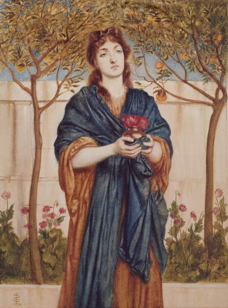 Detail of Priestess offering Poppies, 1864 by Simeon Solomon