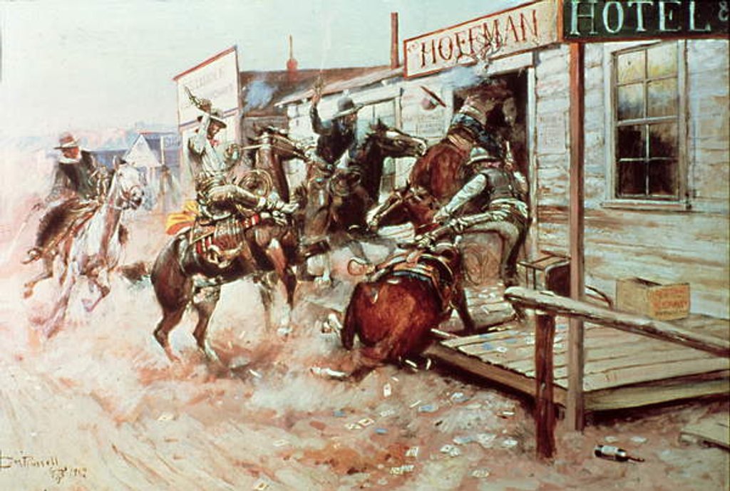 Detail of In Without Knocking by Charles Marion Russell