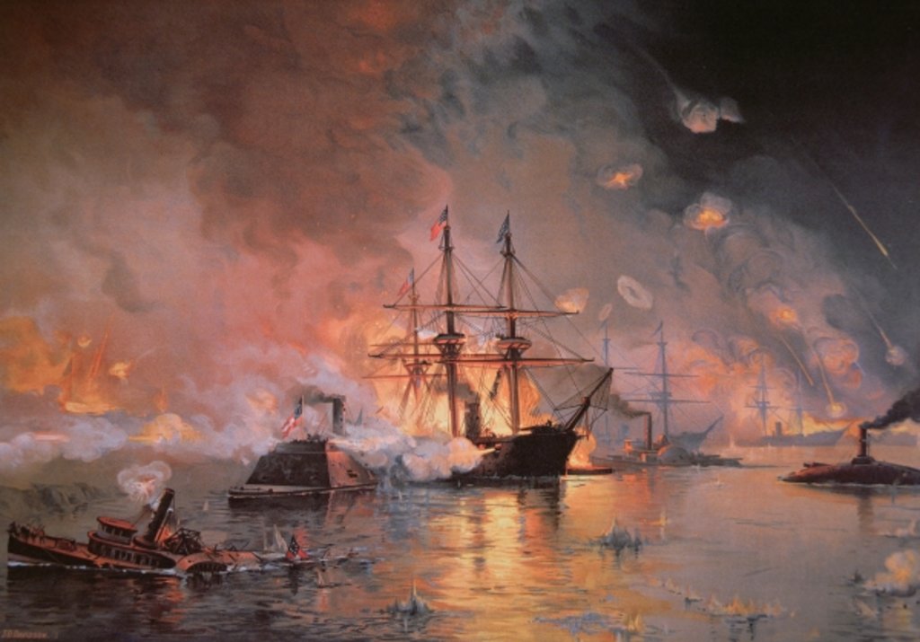 Detail of Capture of New Orleans by Union Flag Officer David G. Farragut, 24 April 1862 by Julian Oliver Davidson