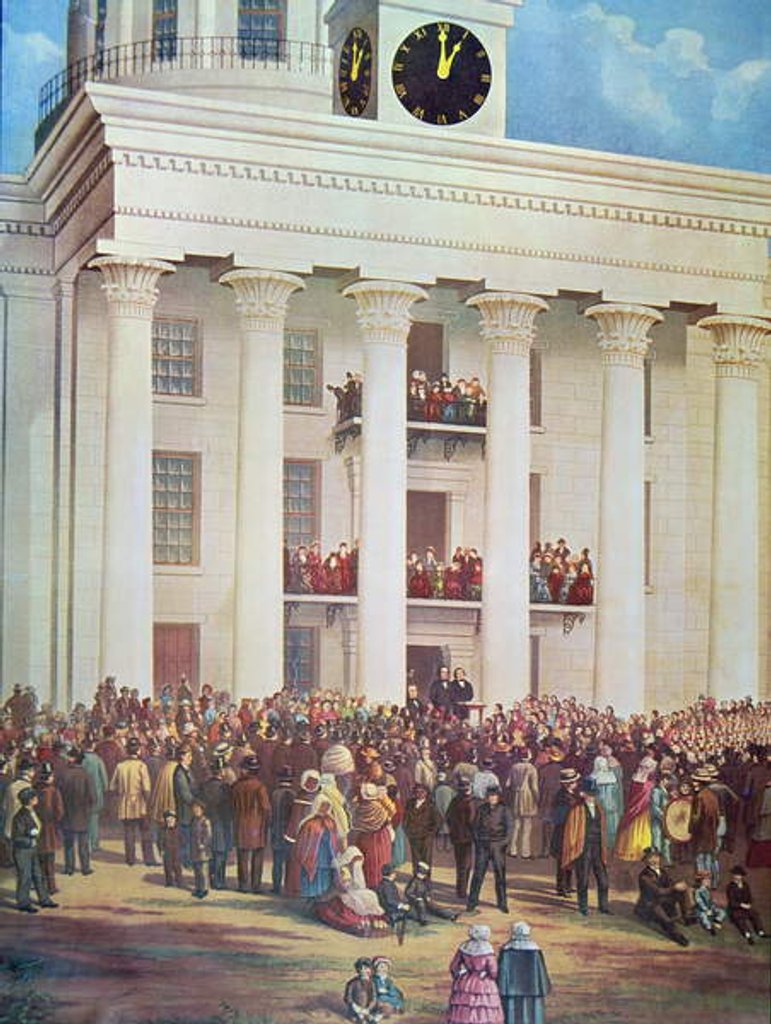 Detail of Inauguration of Jefferson Davis at Senate House, Montgomery, Alabama, 18th February, 1861 by James Massolon
