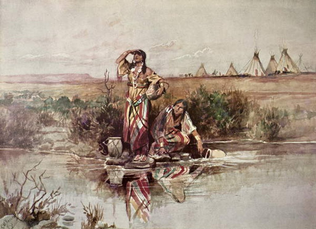 Detail of Our Warriors Return, 1895 by Charles Marion Russell