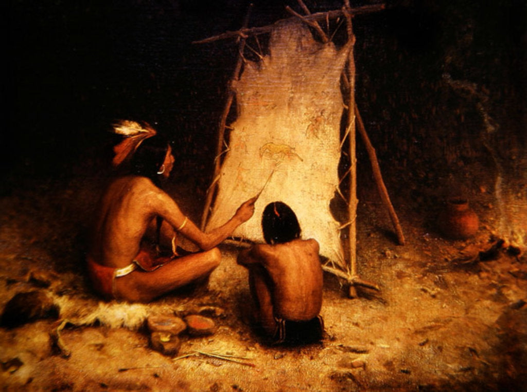 Detail of The Historian, 1902 by Eanger Irving Couse