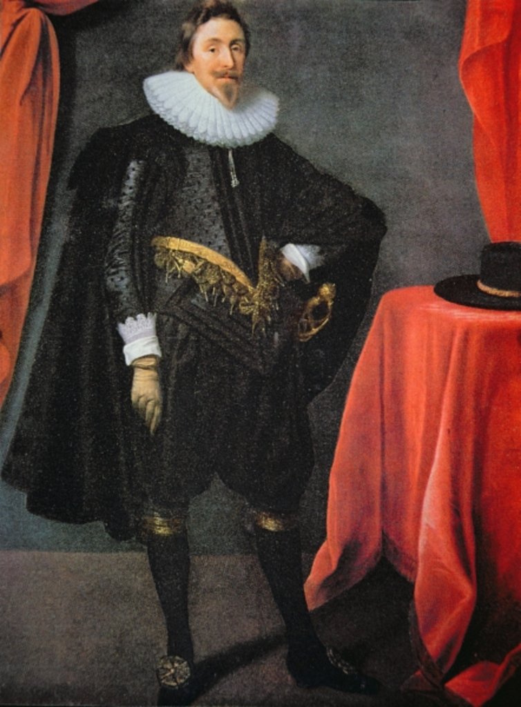 Detail of George Calvert, 1st Baron Baltimore by Daniel Mytens