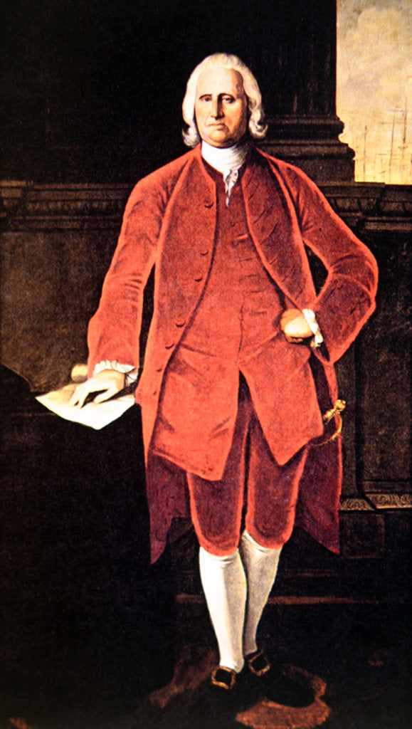 Detail of Cadwallader Colden, 1772 by Matthew Pratt