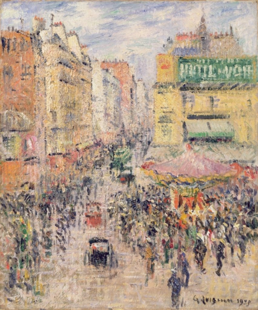 Detail of La Rue de Clignancourt, 1925 by Gustave Loiseau