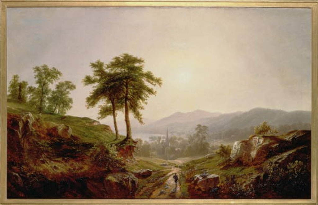 Detail of On the Path by John William Casilear