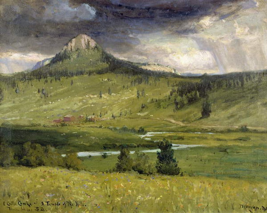 Detail of South Castle Creek, a Temple of the Hills, Black Hills, South Dakota by Franklin De Haven