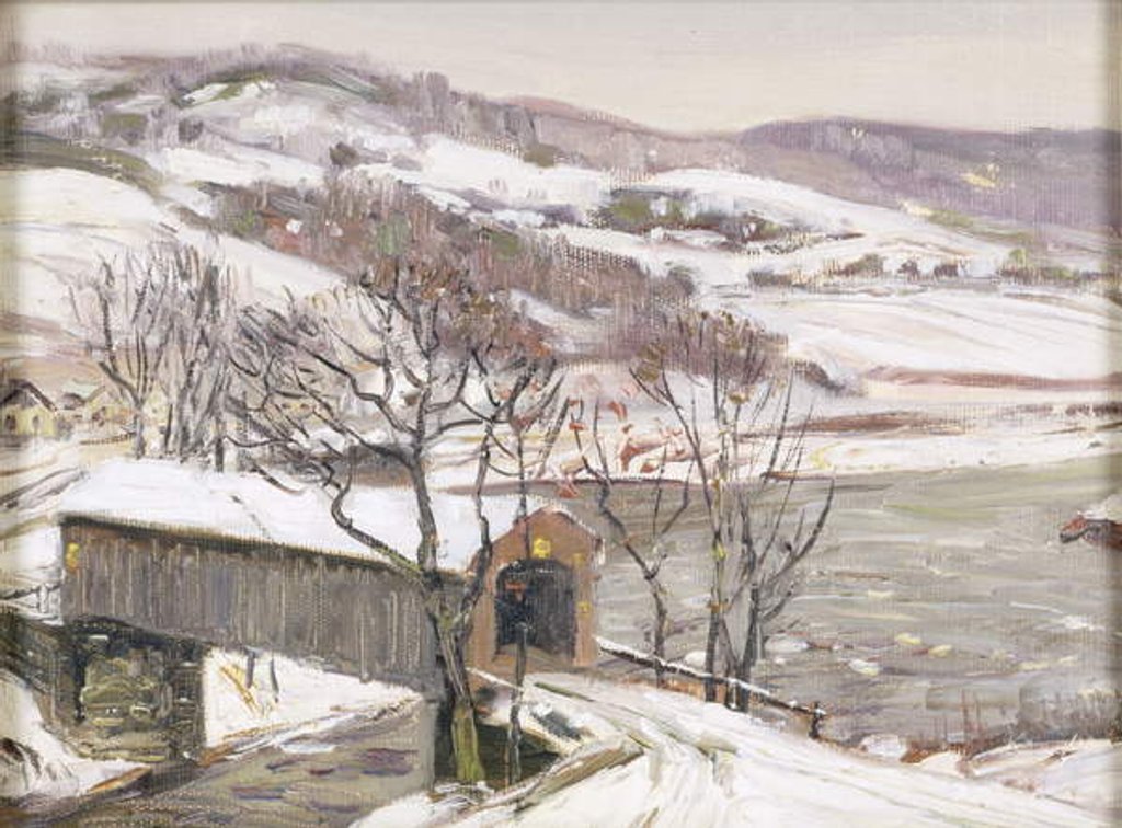 Detail of The Covered Bridge by George Gardner Symons