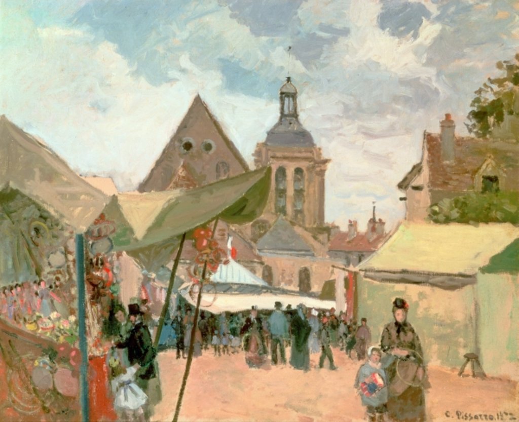 カミーユ・ピサロ、「FETE DE SEPTEMBRE, PONTOISE」 Fichier:Camille Pissarro - Fête Septembre, Pontoise - 1872