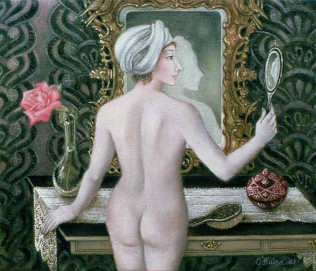 Detail of Girl before the Mirror by Patricia O'Brien