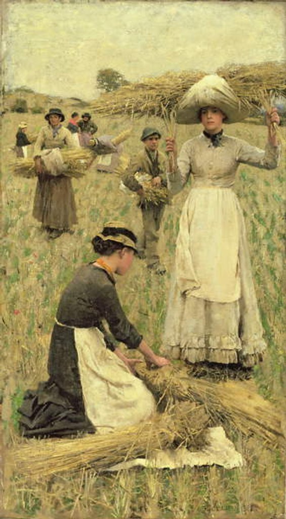 Detail of Gleaners, 1882 by George Clausen