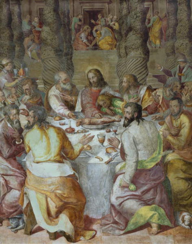 Detail of The Last Supper, 1572-75 by Livio Agresti