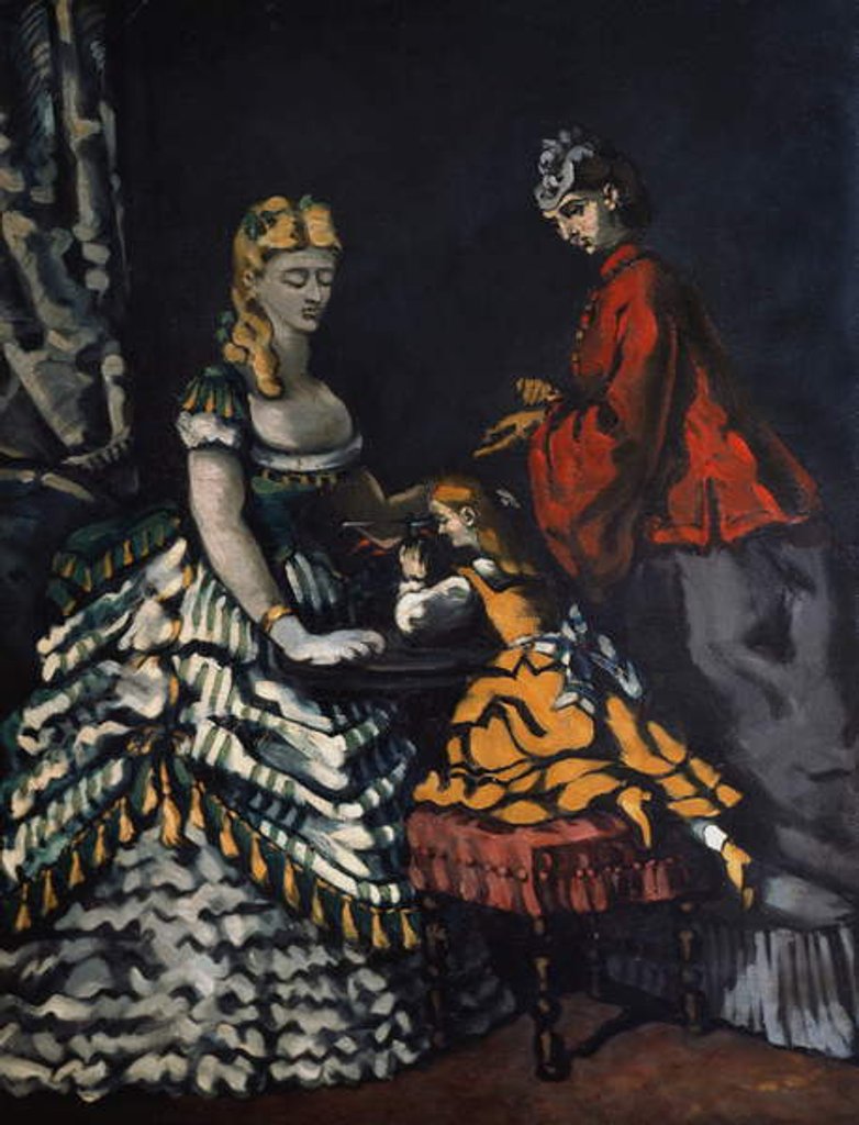 Detail of Interior scene by Paul Cezanne