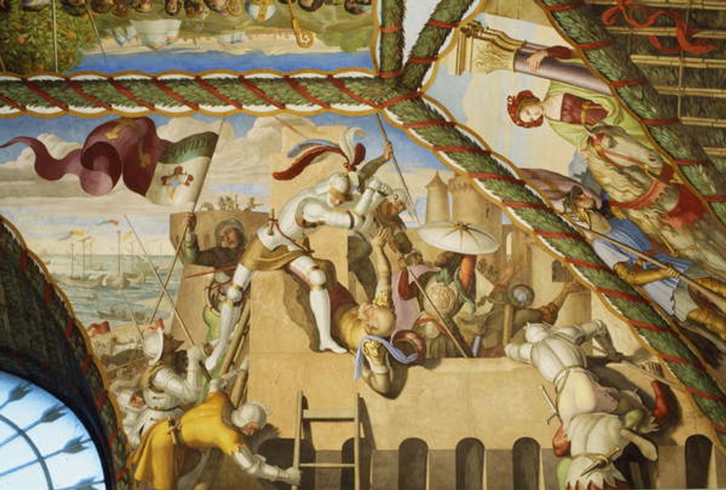 Detail of The assault of Bizerte by Julius Schnorr von Carolsfeld