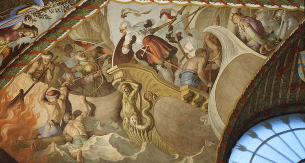 Detail of Naval battle by Julius Schnorr von Carolsfeld