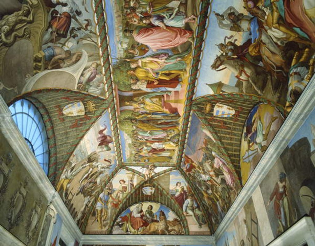 Detail of Scenes on the ceiling of the Sala dell'Ariosto, Casino Massimo, Rome by Julius Schnorr von Carolsfeld