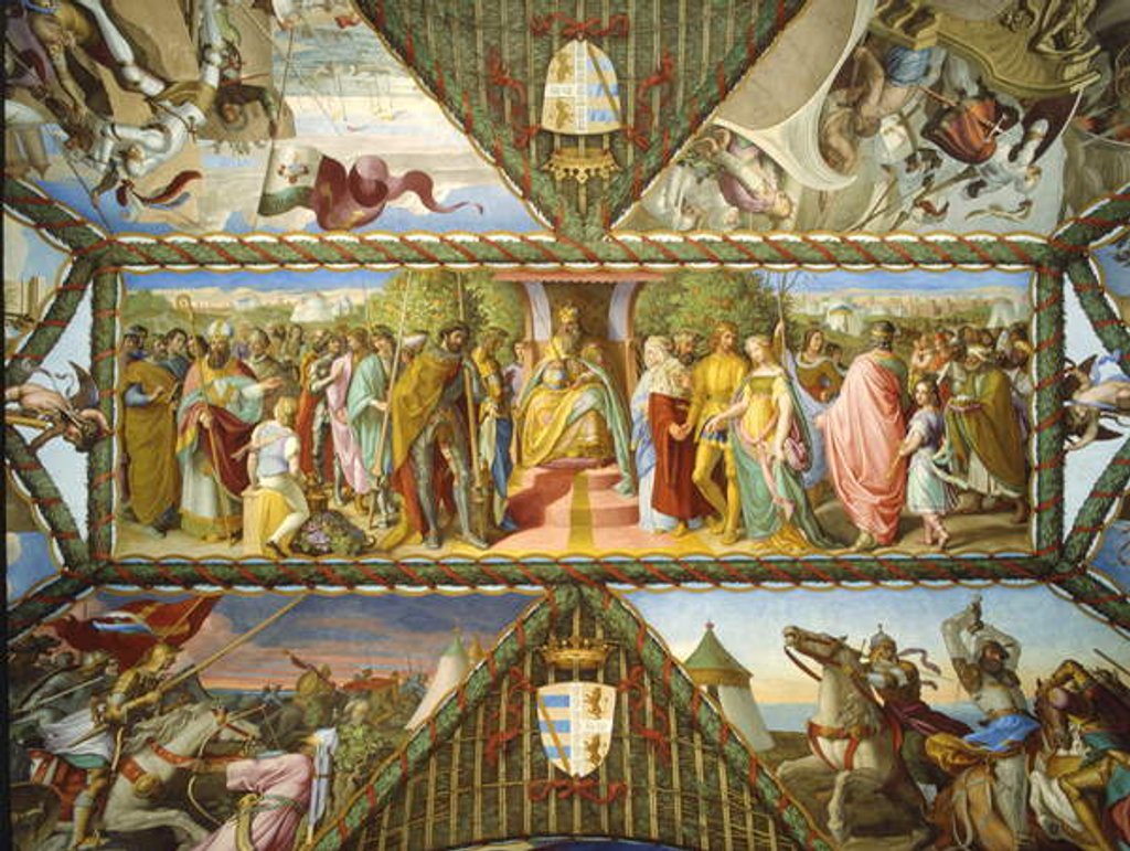 Detail of The Triumph of Charlemagne and the Christian Army by Julius Schnorr von Carolsfeld