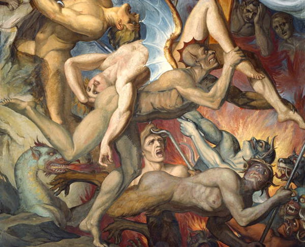 Detail of The Torments of Hell by Joseph Anton Koch