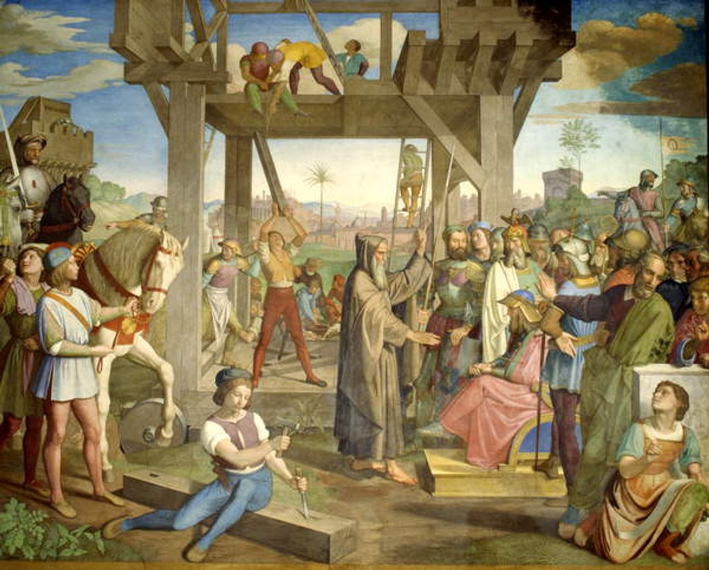 Detail of Preparations for the assault on Jerusalem by Friedrich Overbeck
