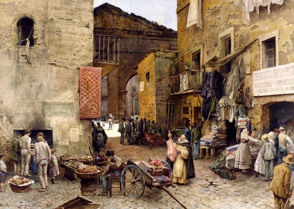 Detail of Road by the Porticus Octaviae, 1888 by Ettore Roesler Franz