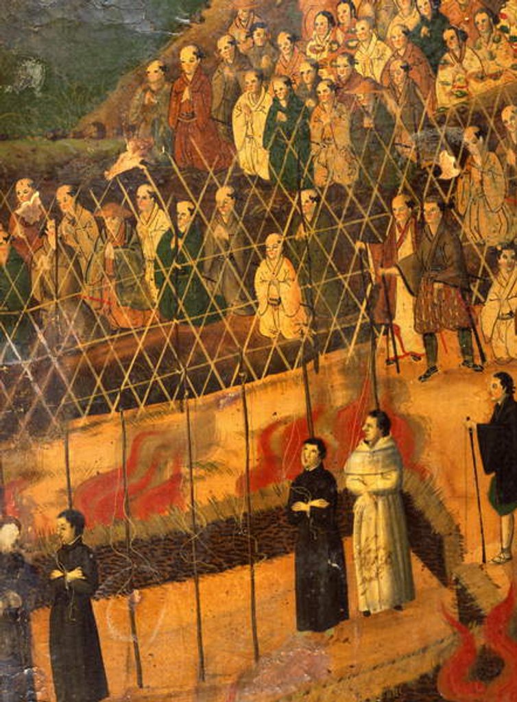 Detail of Detail from The Martyrdom of the Jesuits in Japan in 1622 by Japanese School