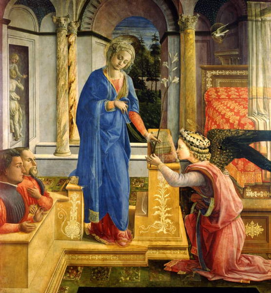 Detail of The Annunciation, Carafa Chapel, Santa Maria sopra Minerva, Rome, 1488-93 by Filippino Lippi