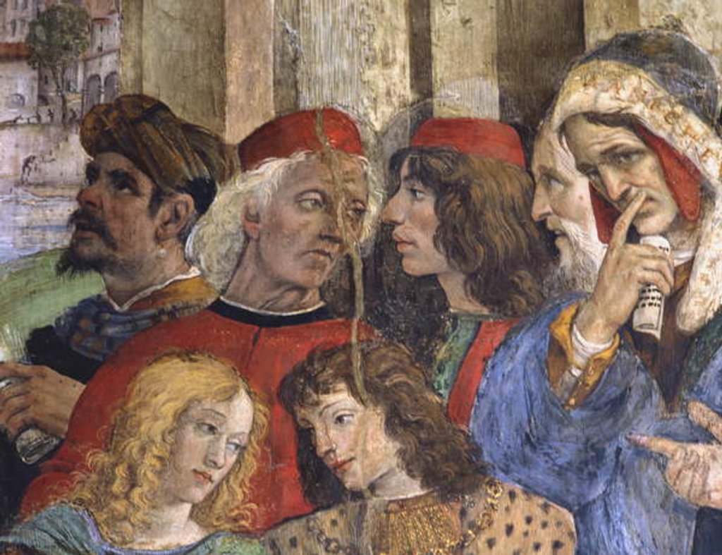 Detail of Detail from the Dispute of St Thomas, Carafa Chapel, Santa Maria sopra Minerva, Rome, 1488-93 by Filippino Lippi