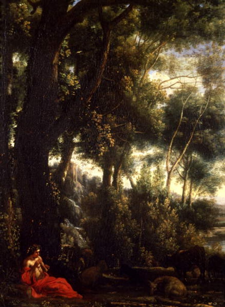 Detail of Landscape with Shepherd by Claude Lorrain