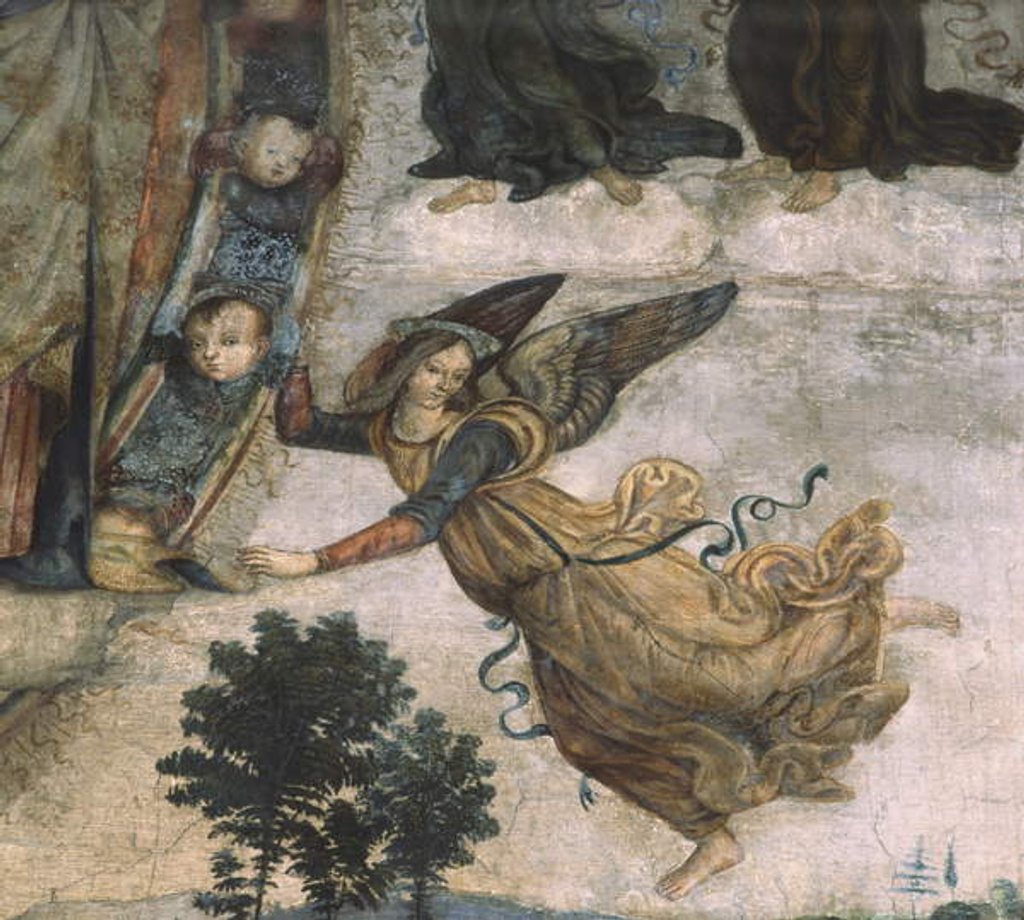 Detail of Detail of Scenes from the life of Mary, c.1484-92 by Bernardino di Betto Pinturicchio