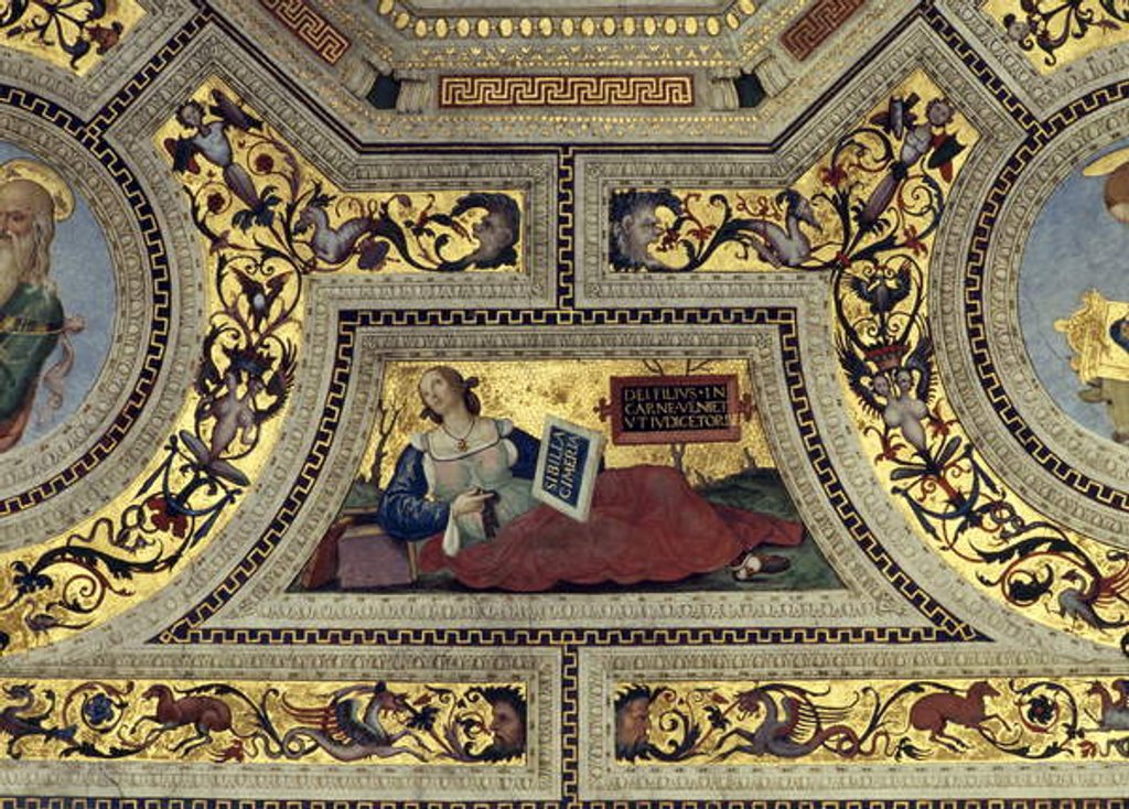 Detail of Vault of the Presbytery with the Cimmerian Sybil, Santa Maria del Popolo, Rome, c.1484-92 by Bernardino di Betto Pinturicchio