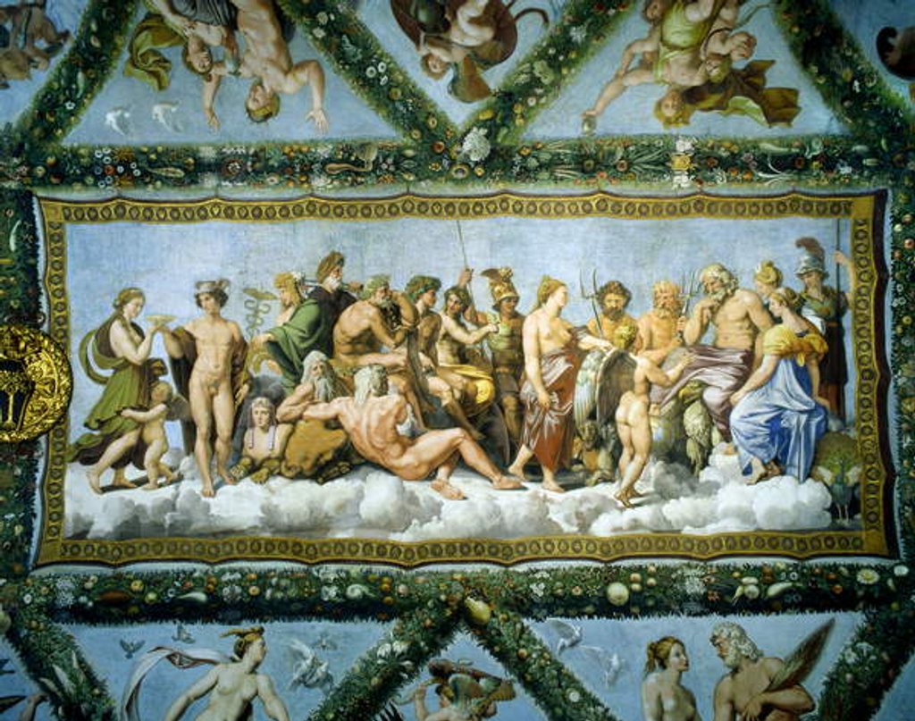 Detail of Council of the Gods, 1517-18 by Raphael (1483-1520)