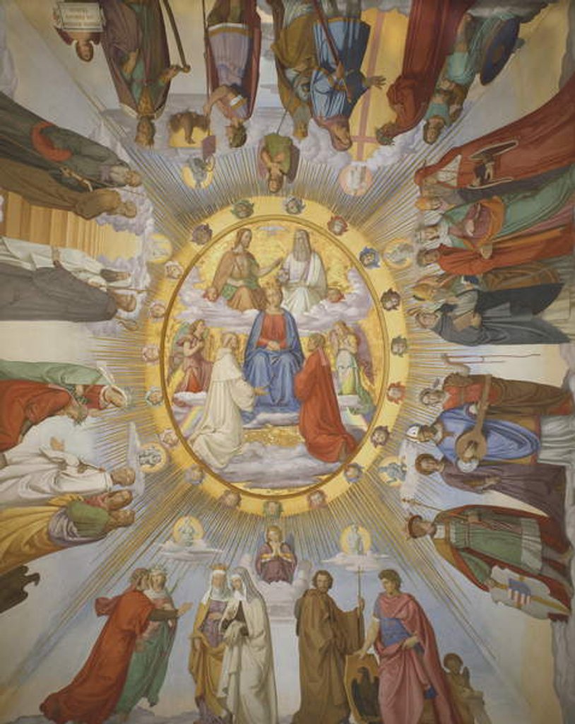 Detail of The Empyreum, Dante Room, Casino Massimo, Rome, 1818-24 by Philipp Veit